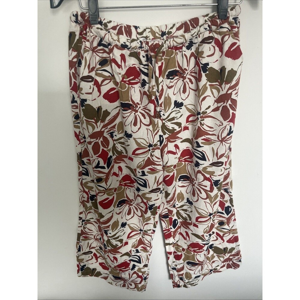 Classic Concept Floral Capri Pants-PXL